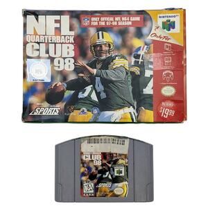 NFL Quarterback Club 98 (N64) - Loose with Box (Acclaim, 1997) Nintendo 64